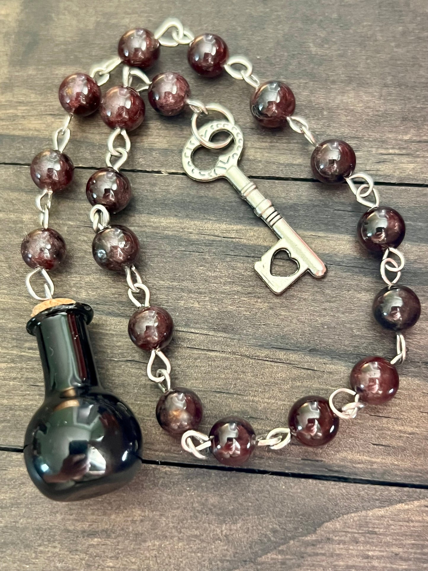 Keeper of Blood + Shadow – Garnet Prayer Beads