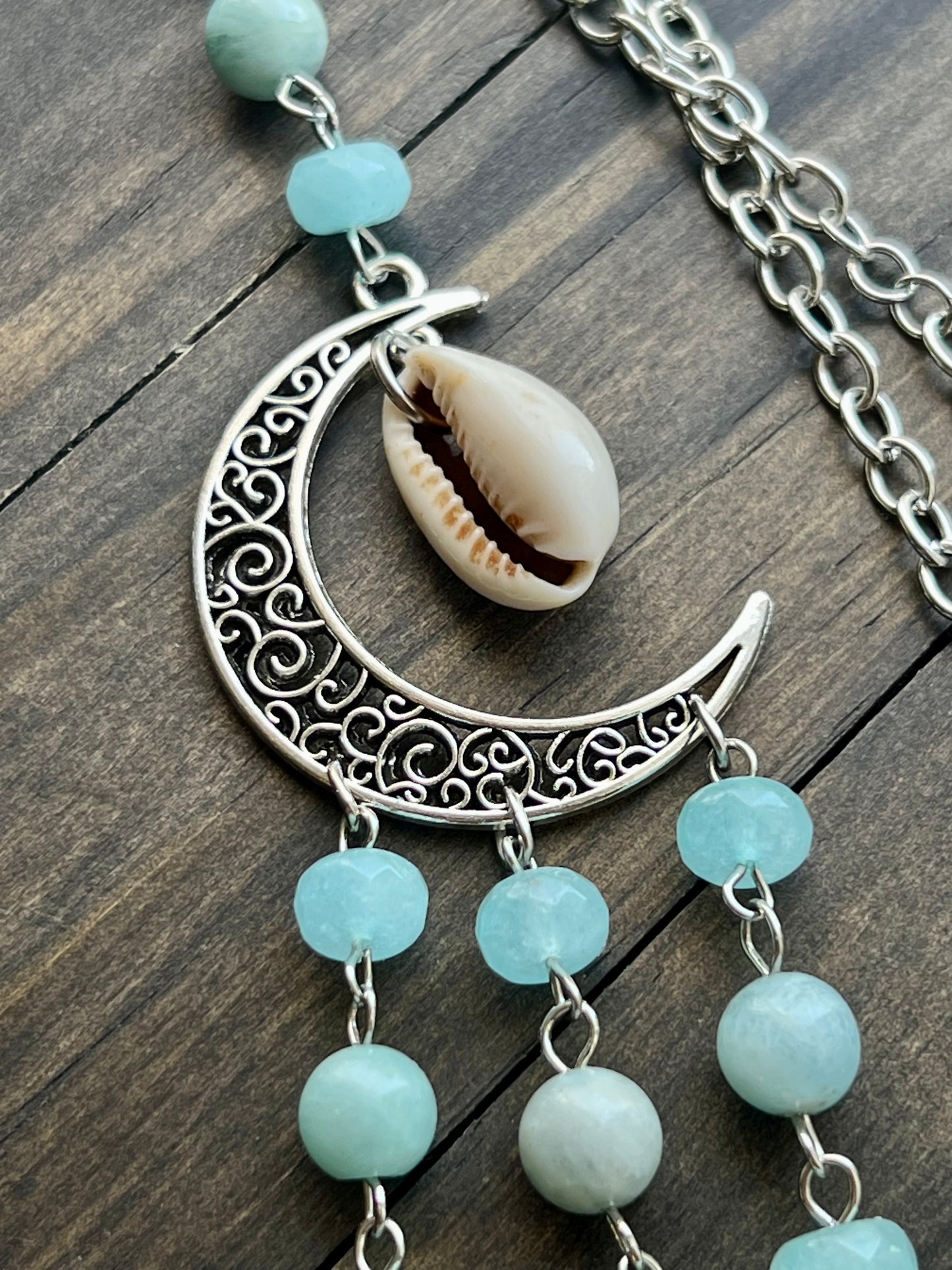 Shell and Amazonite witch bells