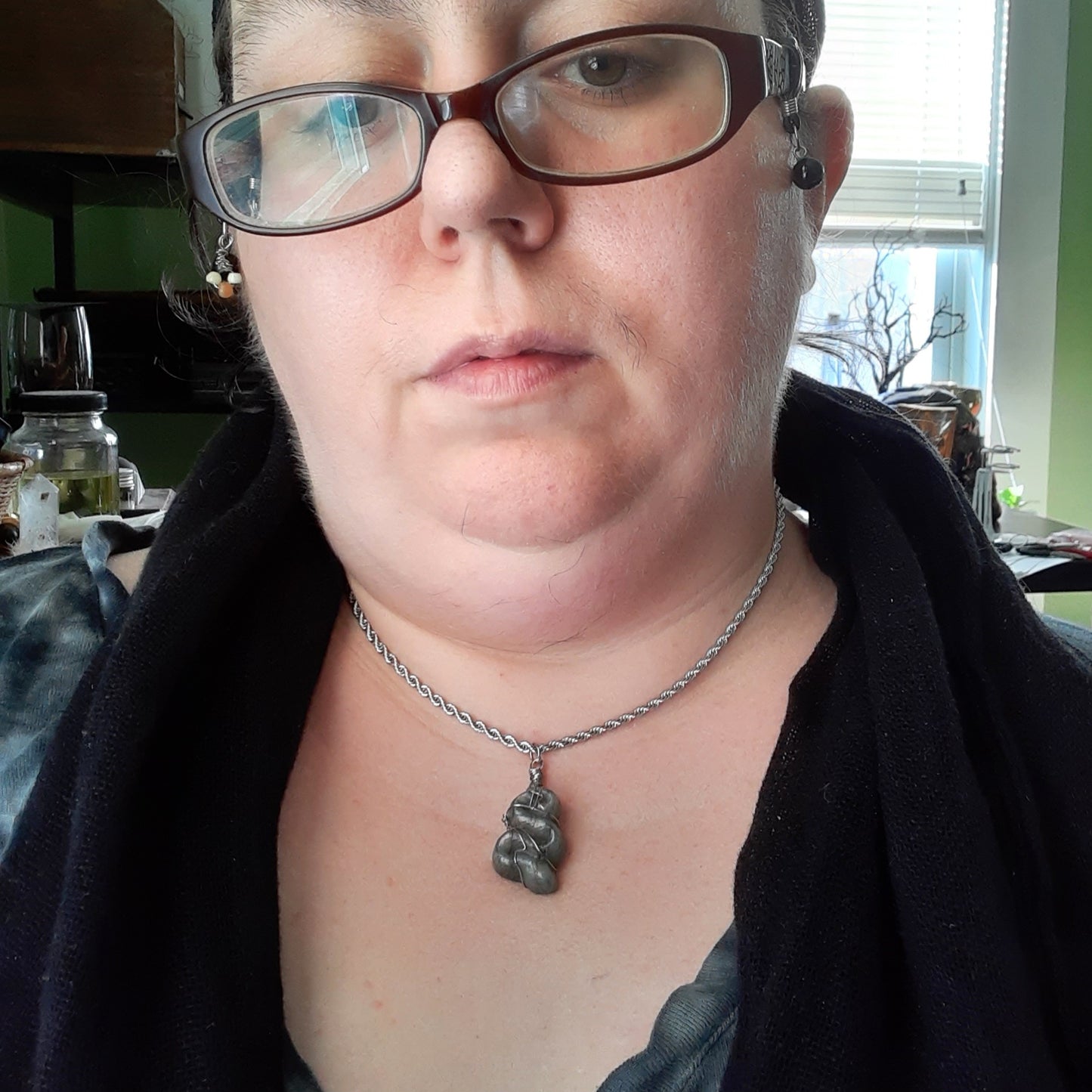 Labradorite snake necklace