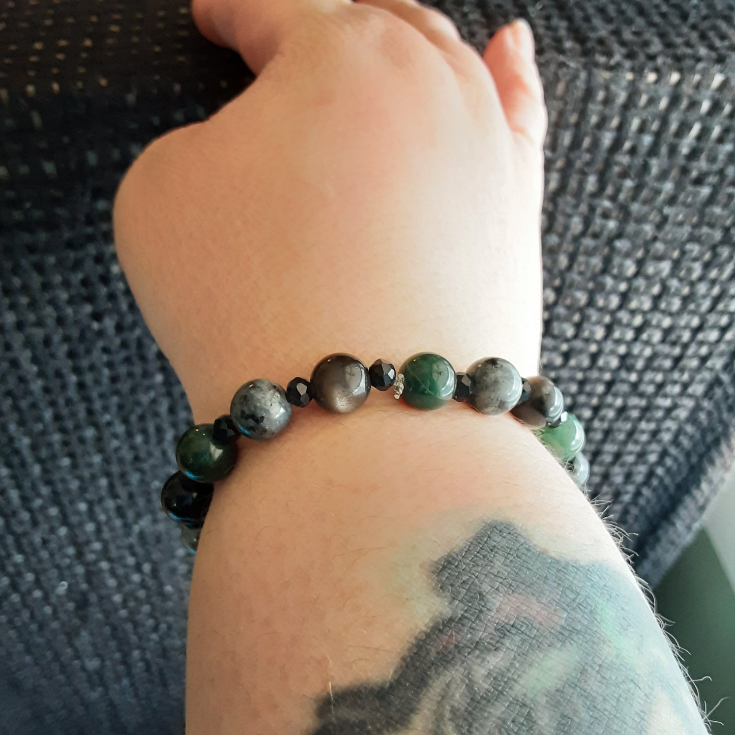 Stag bracelet with various gemstone