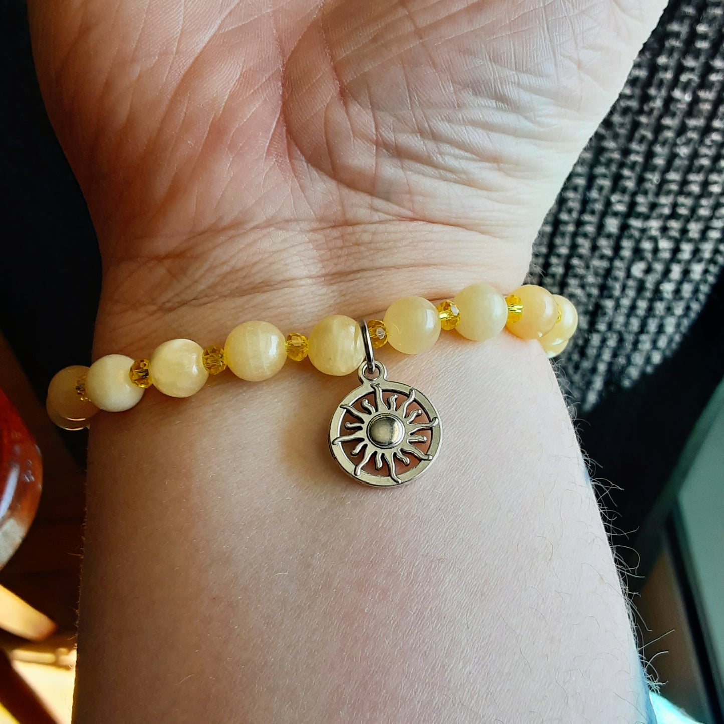 Apollon sun bracelet with Calcite