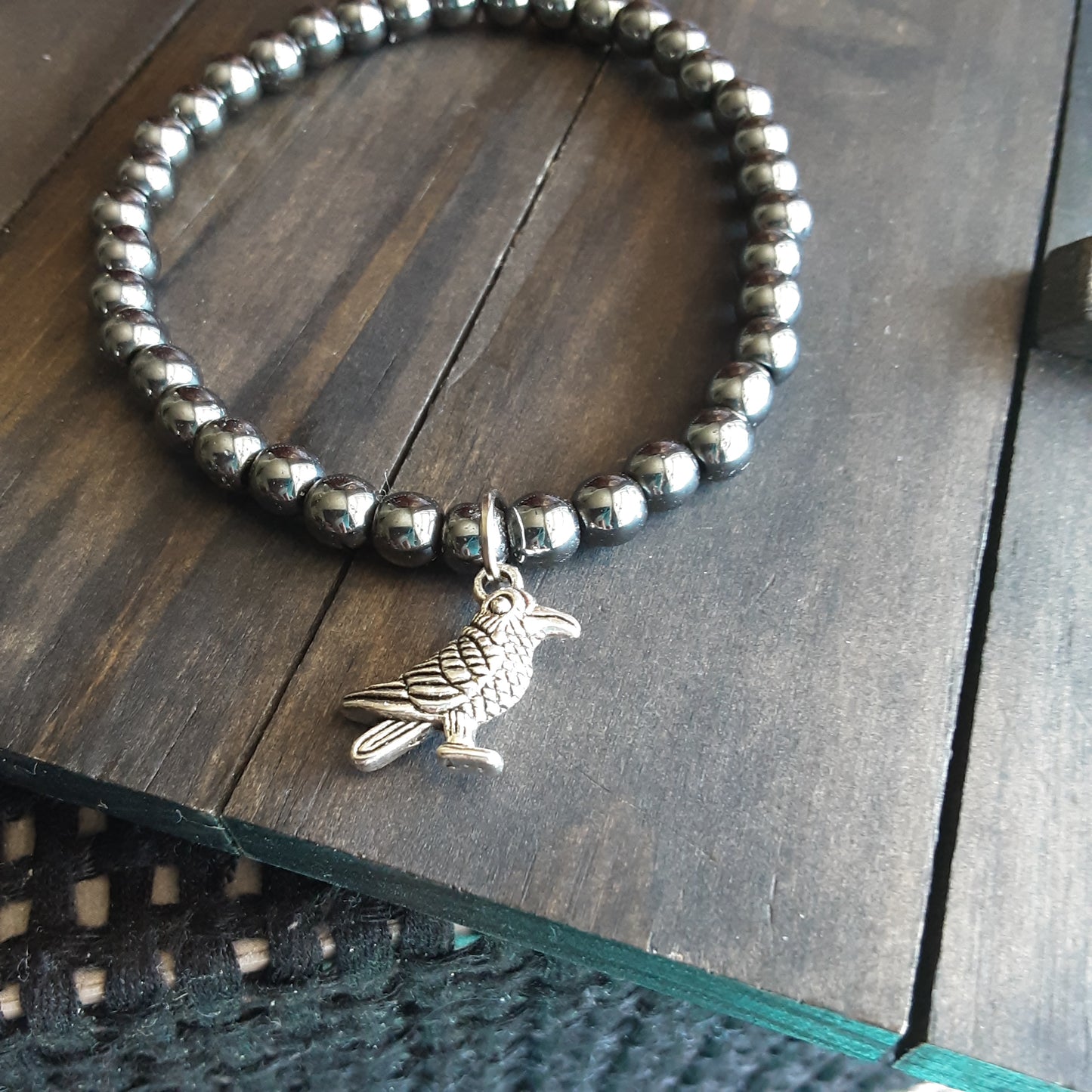 Raven and Hematite bracelet