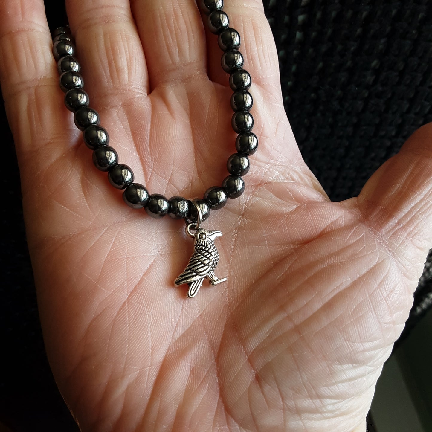 Raven and Hematite bracelet