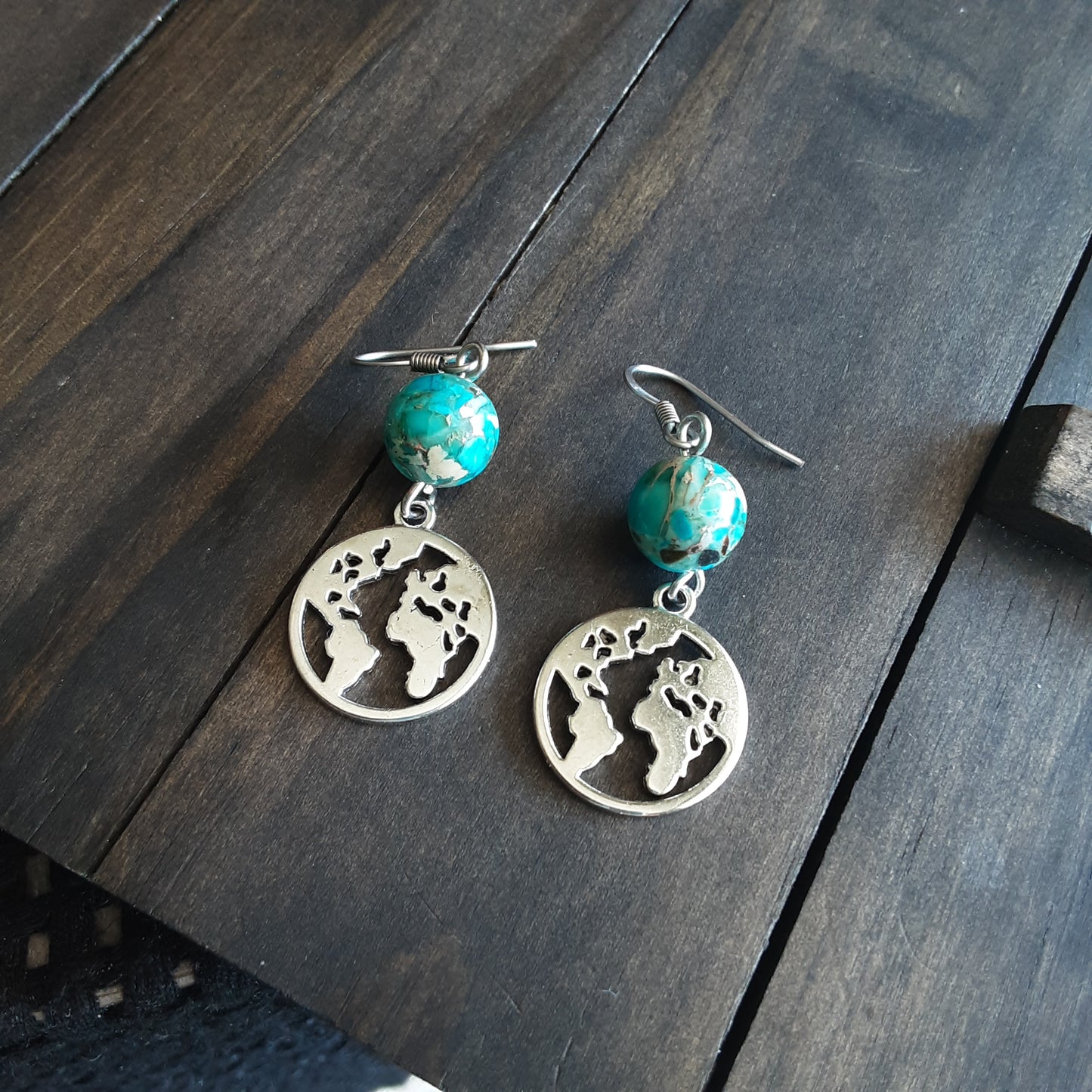 Earth earrings with Jasper, please read