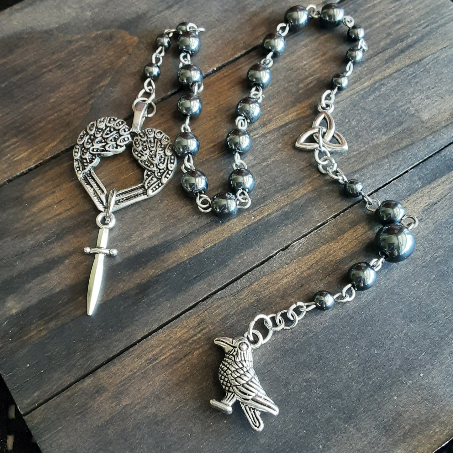 The Morrigan prayer beads