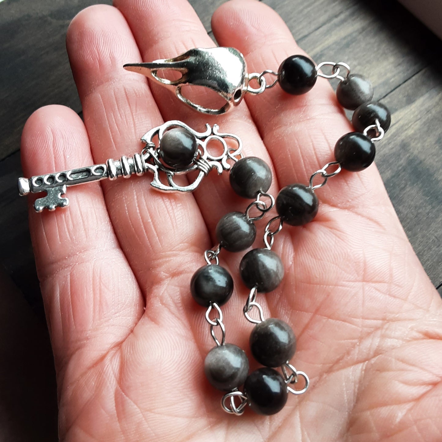 Hallowed Shadows -Dark Goddess prayer beads