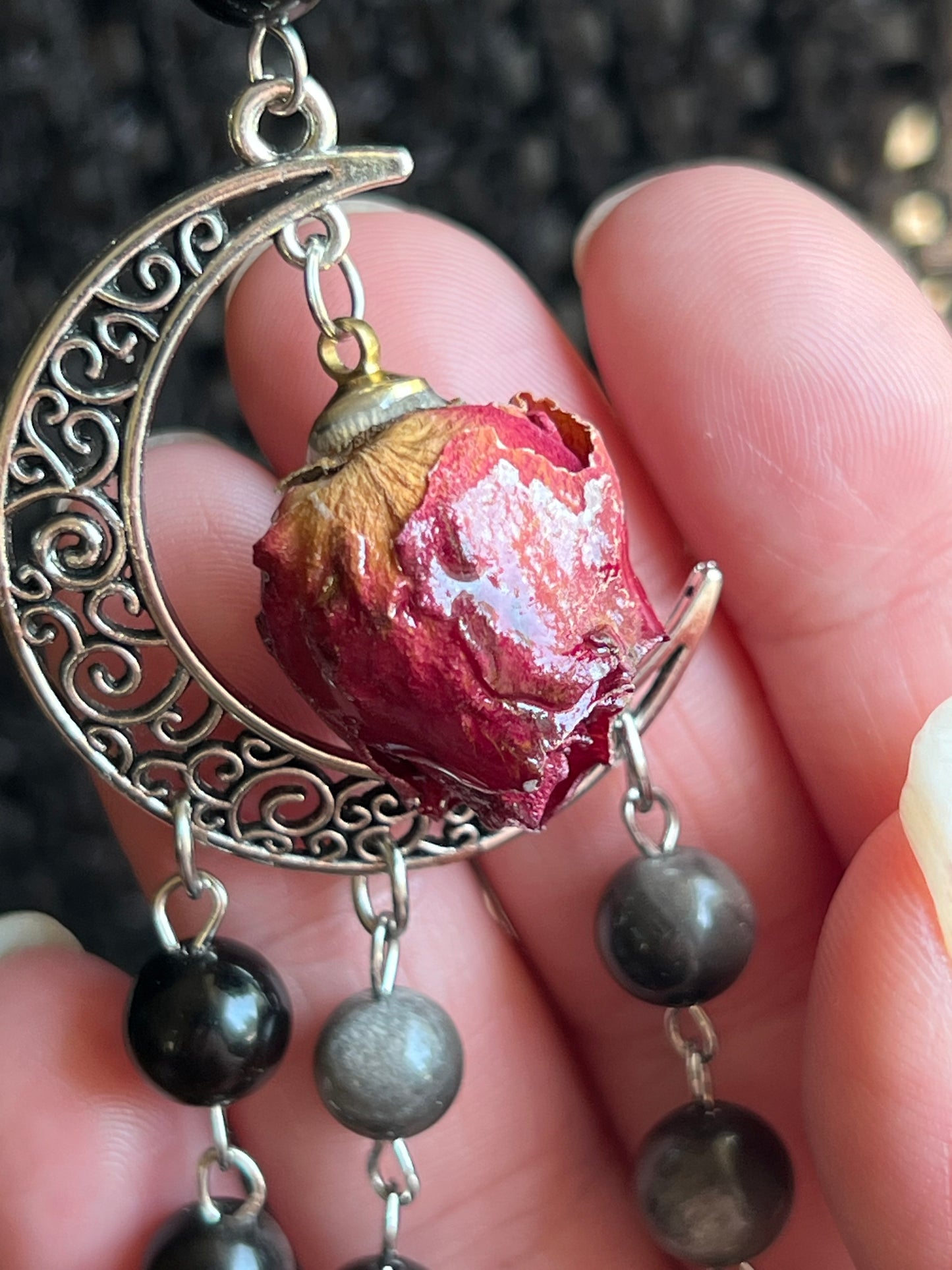 Red rose witch bells, please read