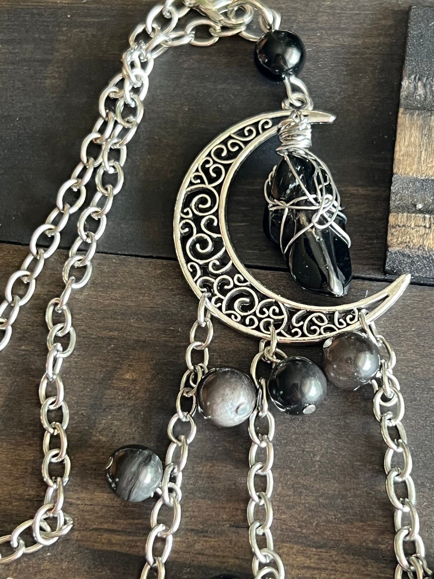 Obsidian moon witch bells