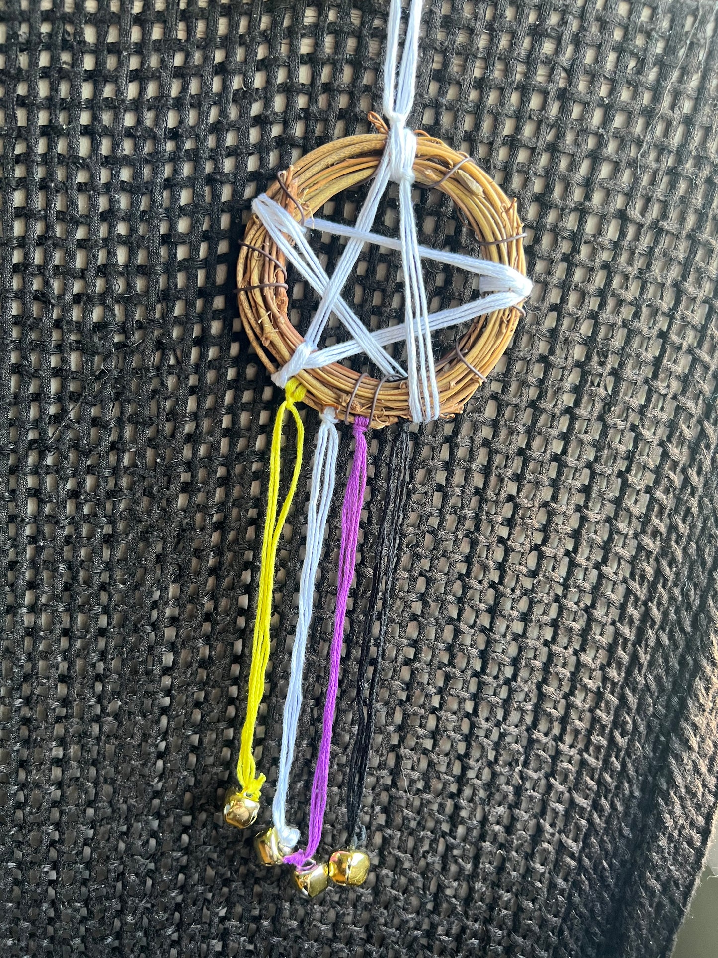 Nonbinary Pride flag witch bells