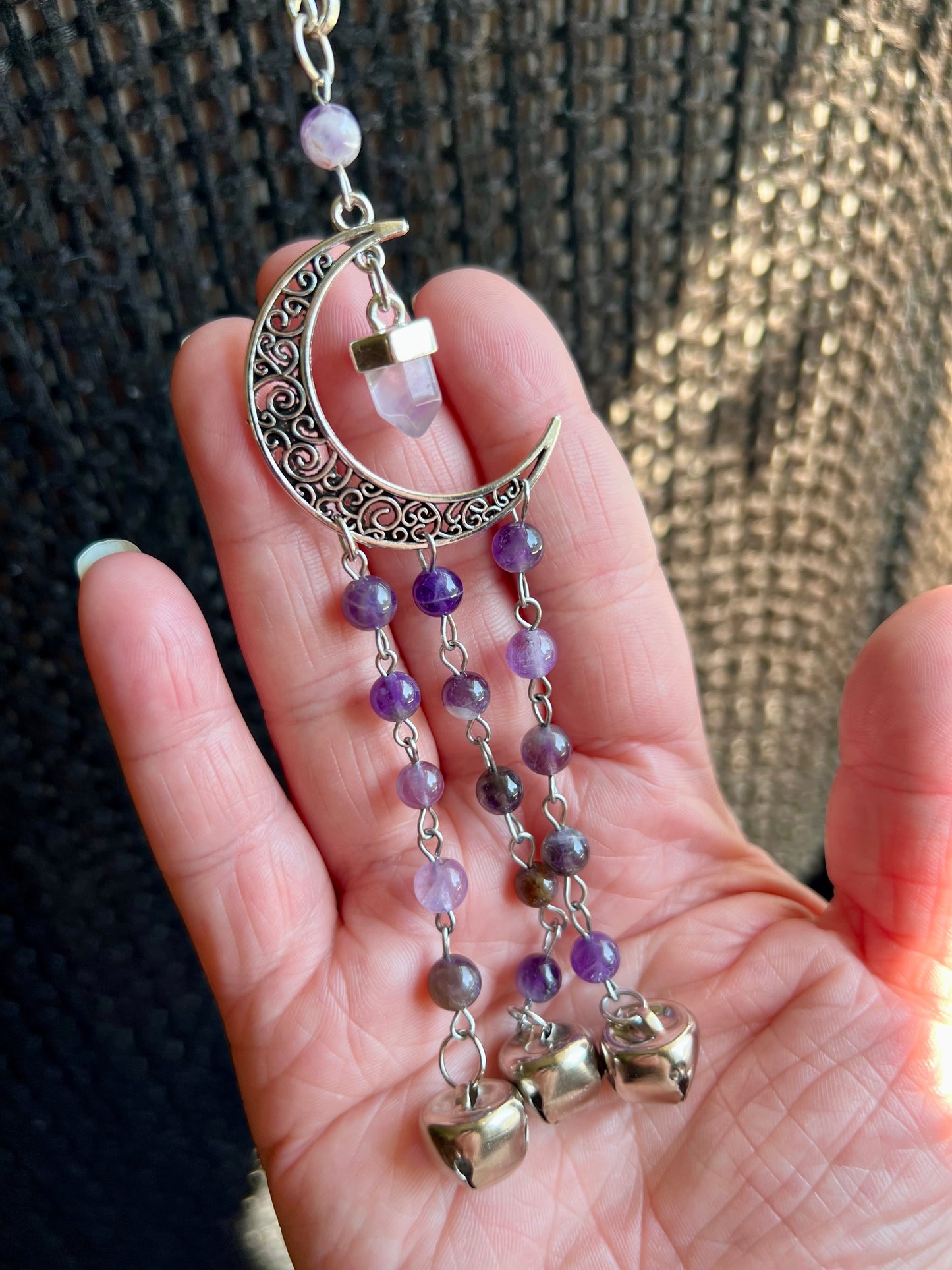 Amethyst point witch bells