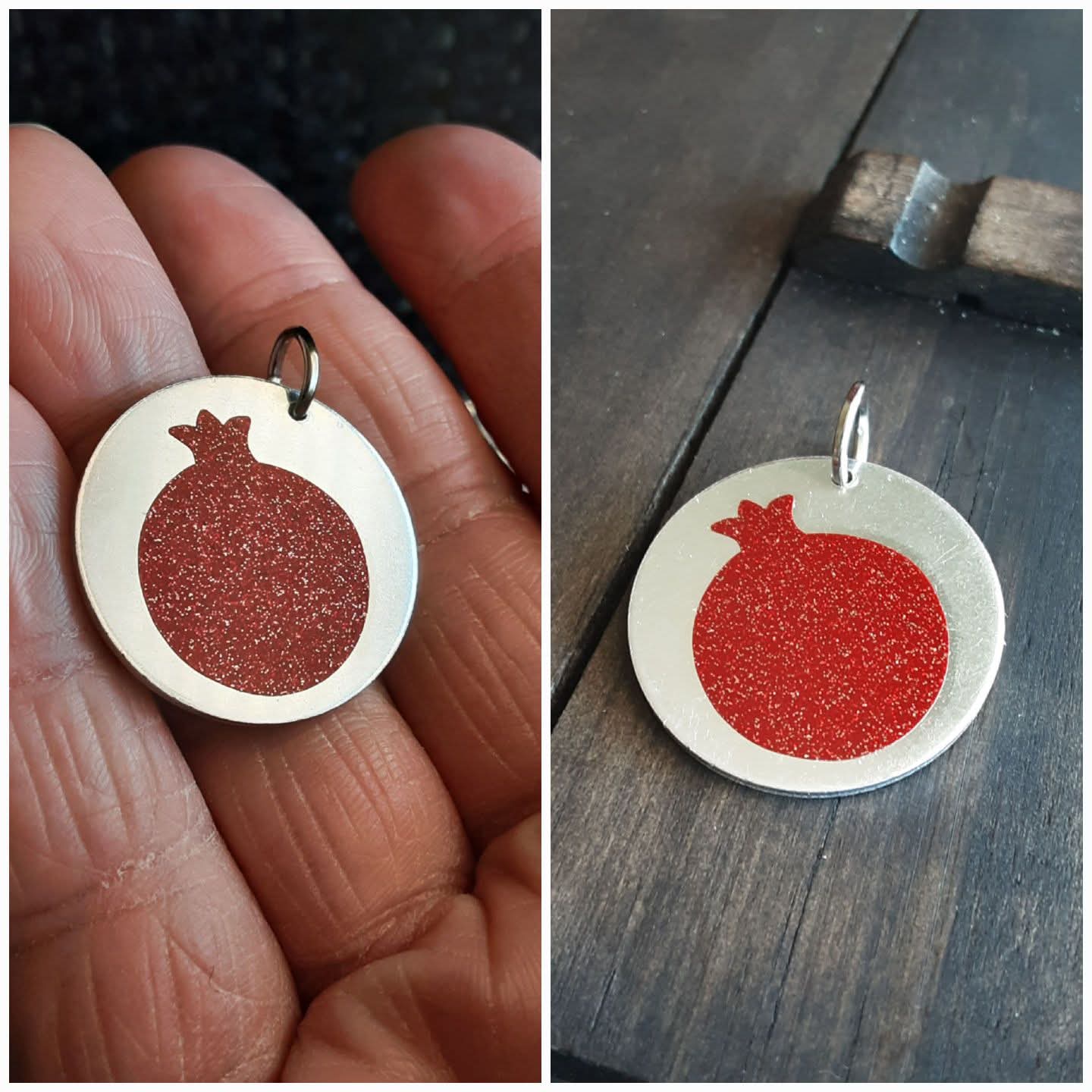 Pomegranate pendant, please read