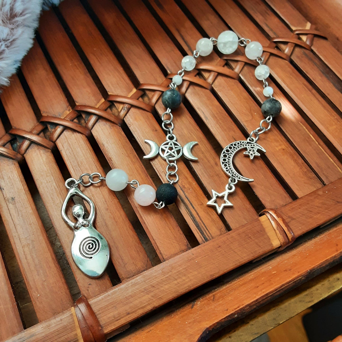 Triple Moon Goddess pendulum or prayer ladder