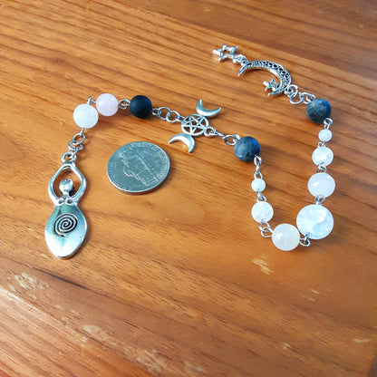 Triple Moon Goddess pendulum or prayer ladder