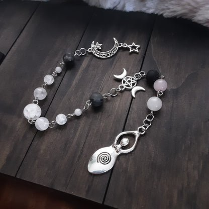 Triple Moon Goddess pendulum or prayer ladder