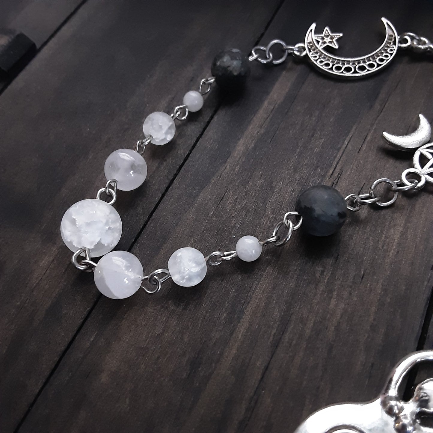 Triple Moon Goddess pendulum or prayer ladder