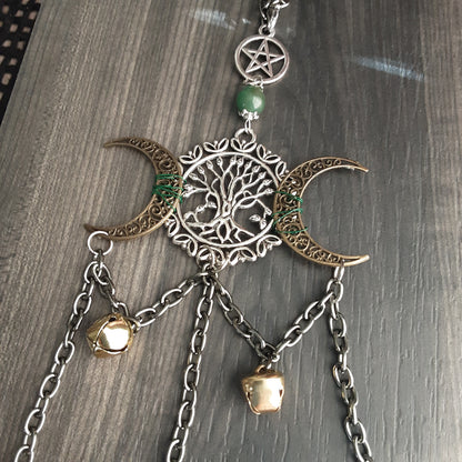 Triple Moon Goddess witch bells