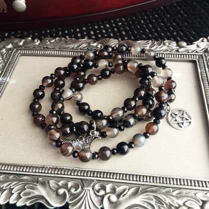 Black Agate stretch bracelet