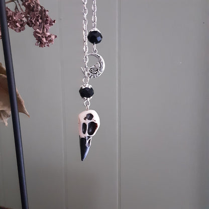 Raven skull pendulum