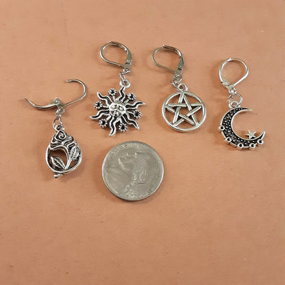 Stitch markers Witchy set of 4 or mismatched earrings set