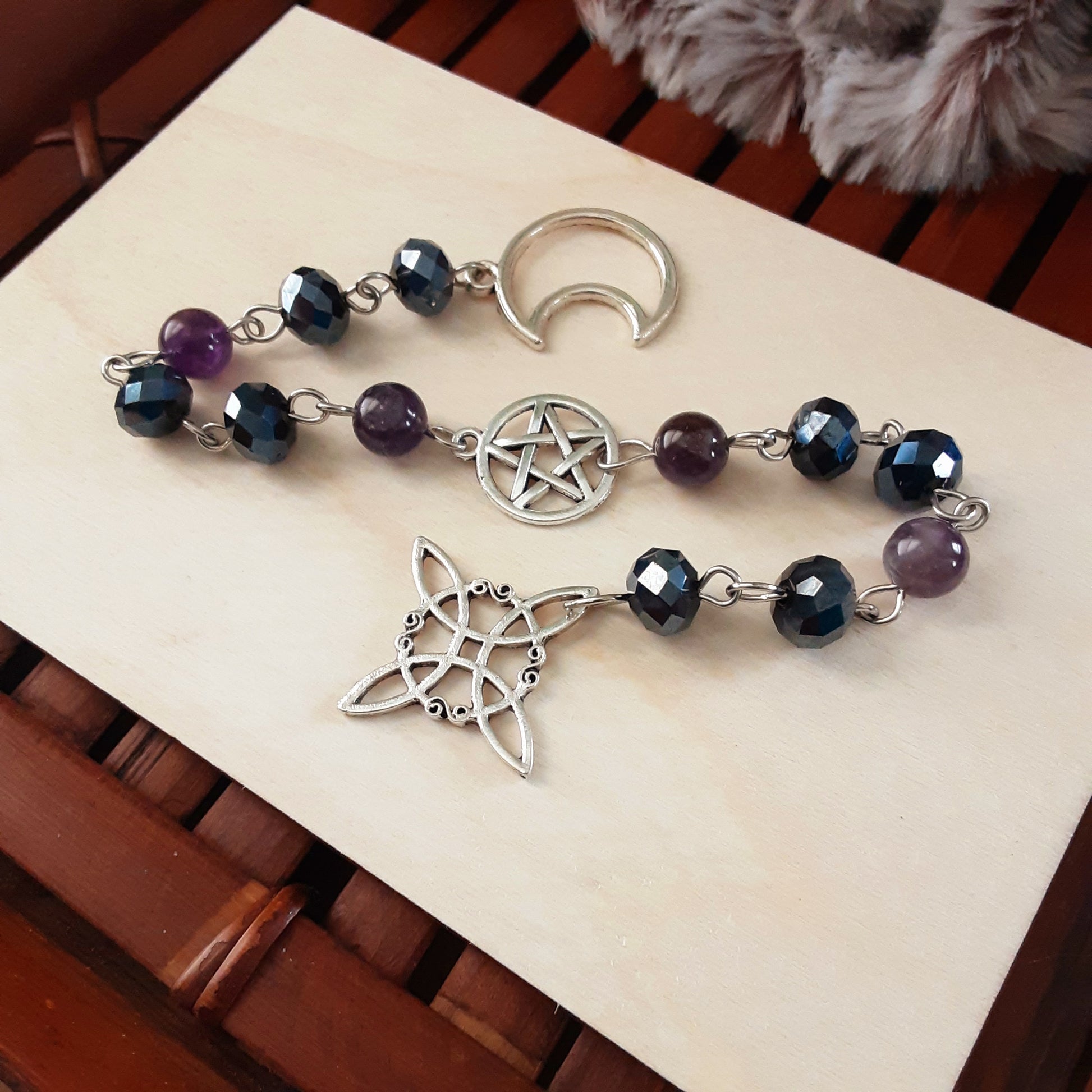Witch knot prayer beads with Amethyst 7