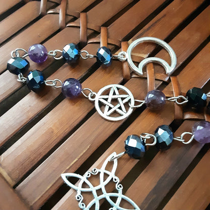 Witch knot prayer beads with Amethyst 5