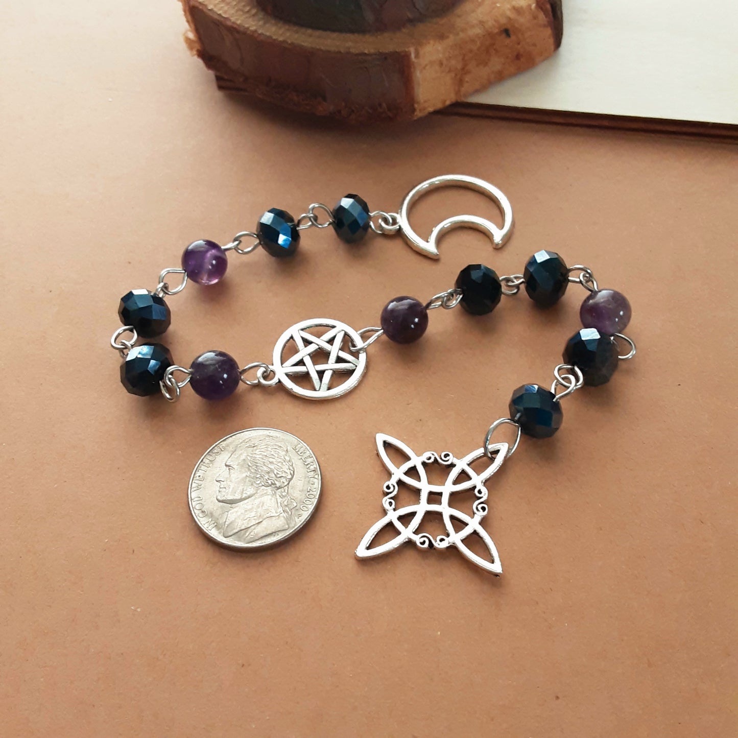 Witch knot prayer beads with Amethyst 3