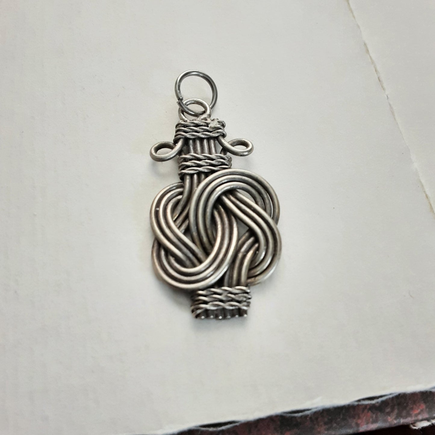 Sterling silver wire work pendant