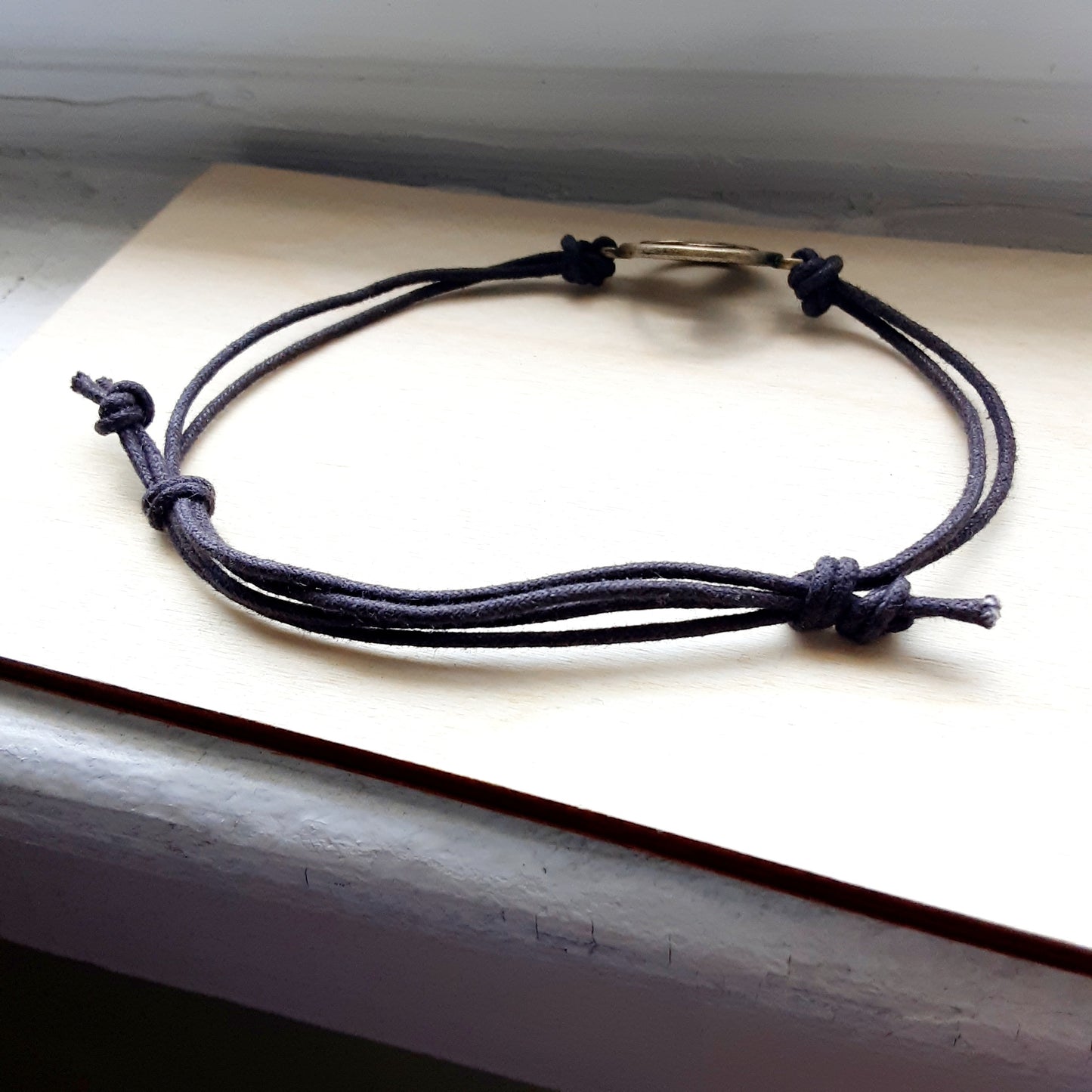 Triskele anklet or bracelet, adjustable and 100% cotton