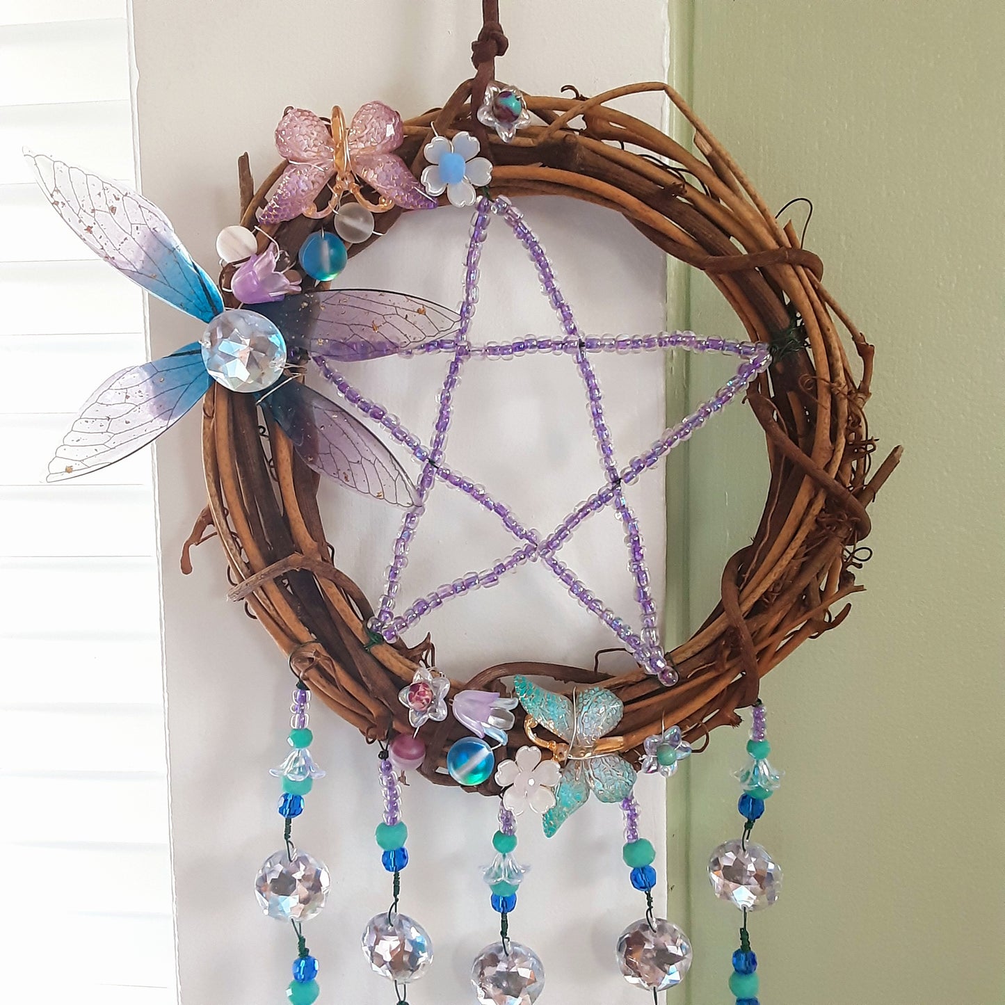 Fae Queen pentacle wall hanging