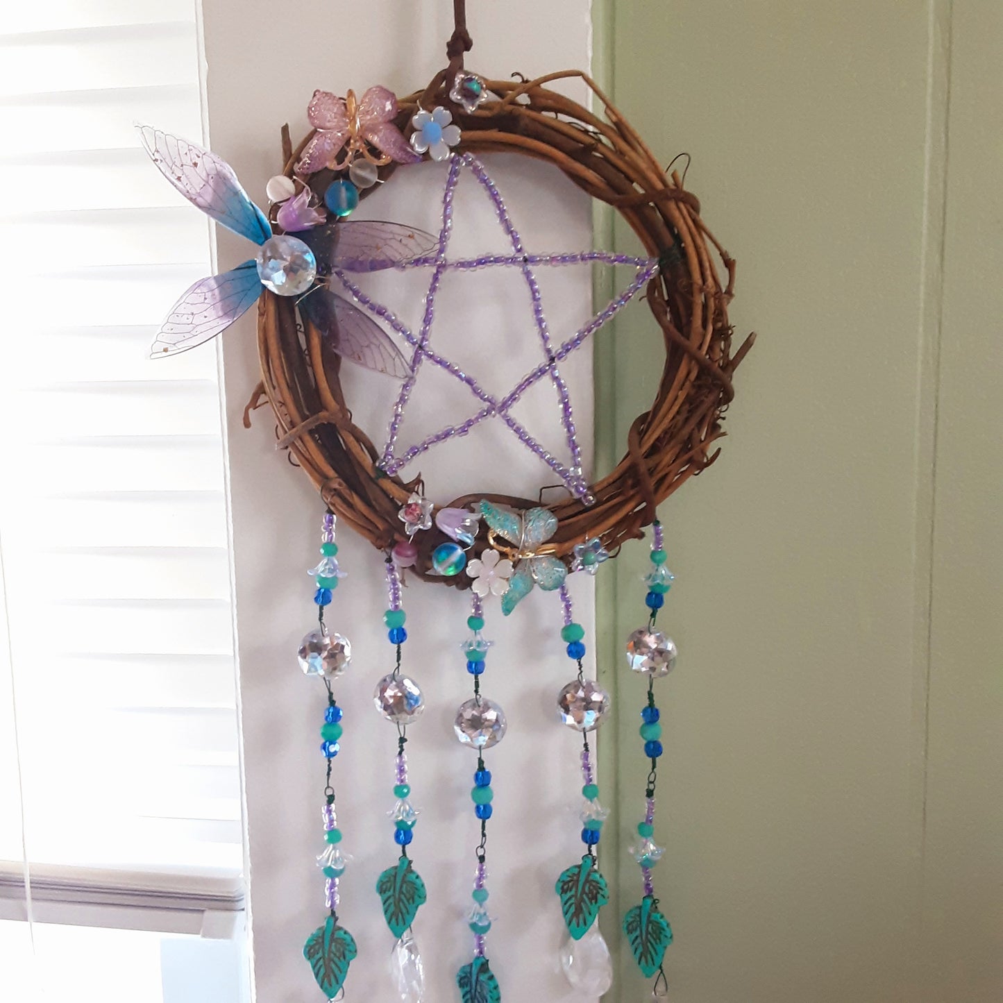 Fae Queen pentacle wall hanging