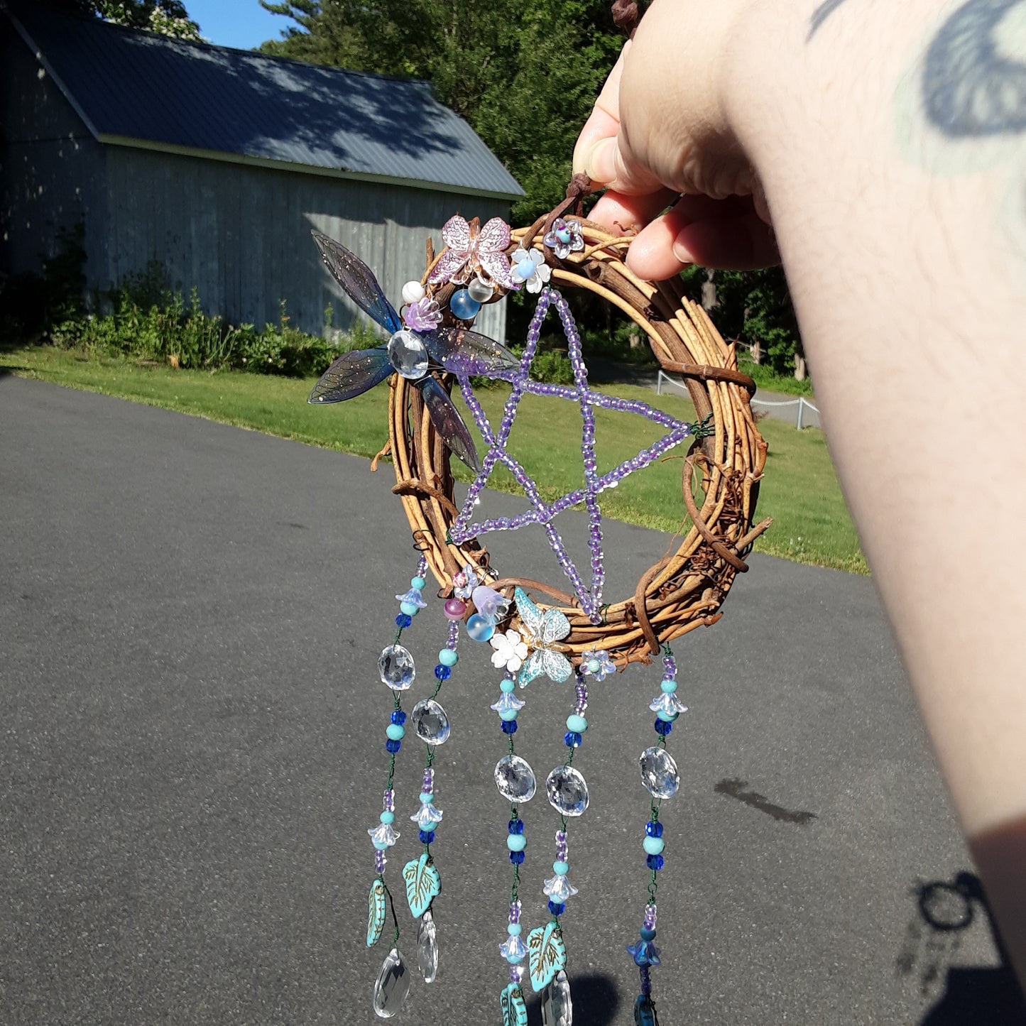 Fae Queen pentacle wall hanging