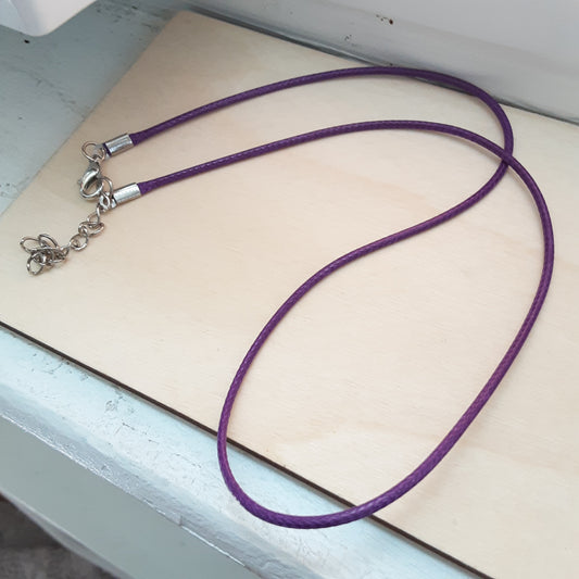 Purple cord necklace
