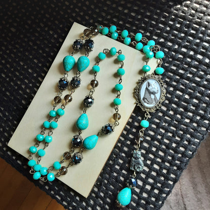 Bastet rosary, Egyptian Cat Goddess prayer beads