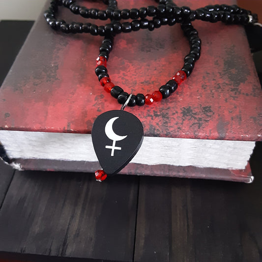 Lilith necklace with Black Moon Lilith Symbol