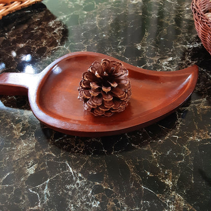 Wooden altar offering plate