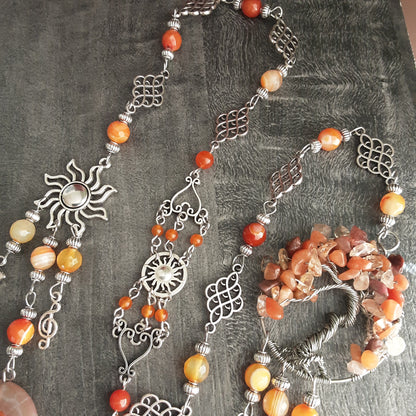 Apollo prayer beads with lots of gemstones