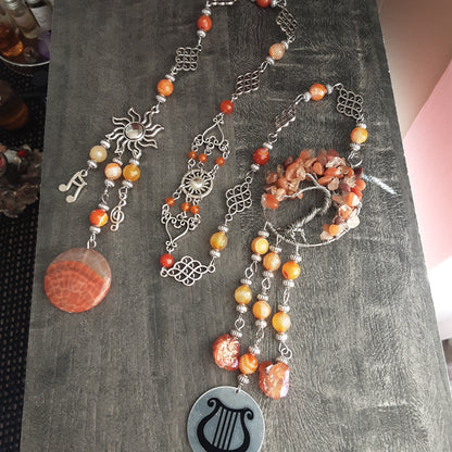 Apollo prayer beads with lots of gemstones