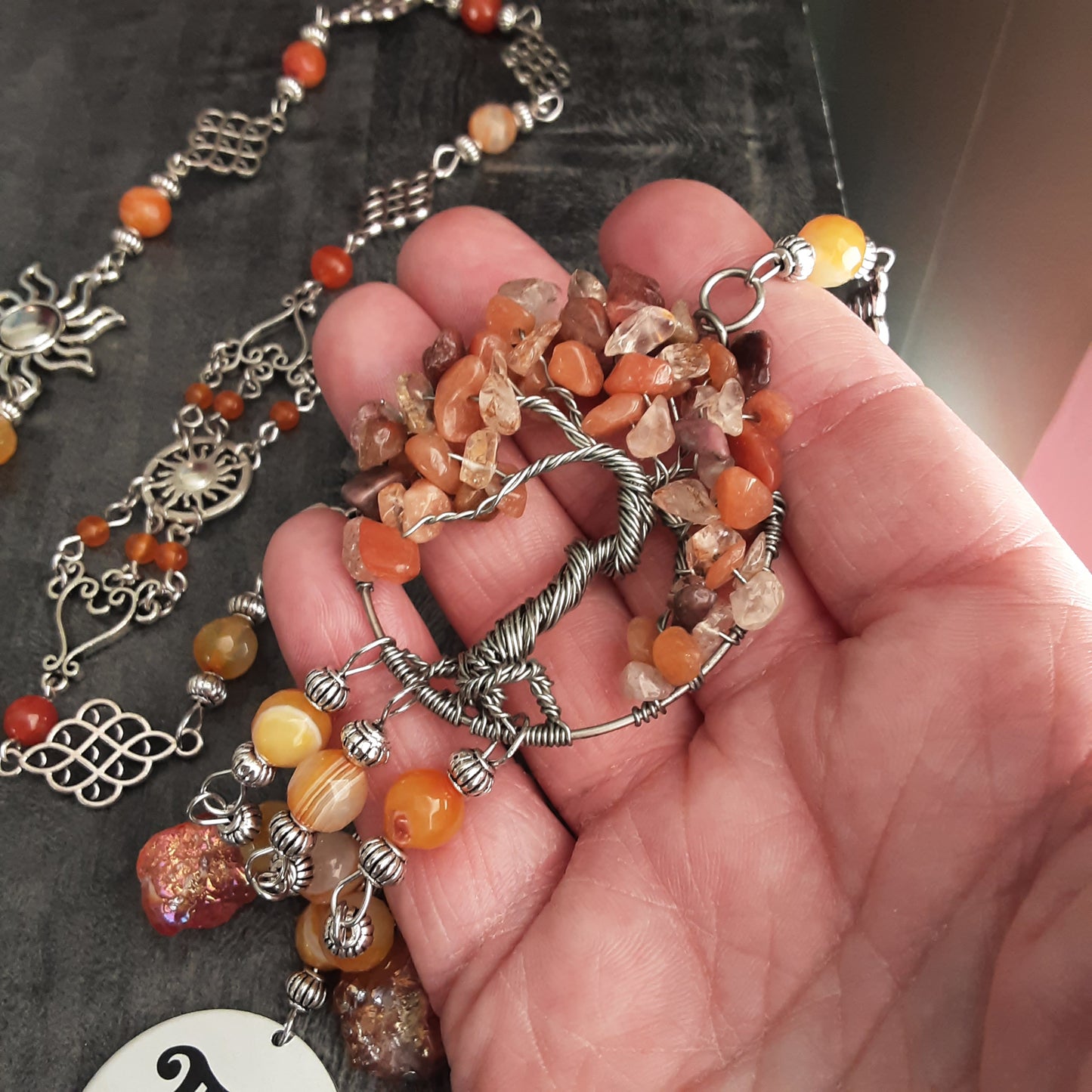 Apollo prayer beads with lots of gemstones