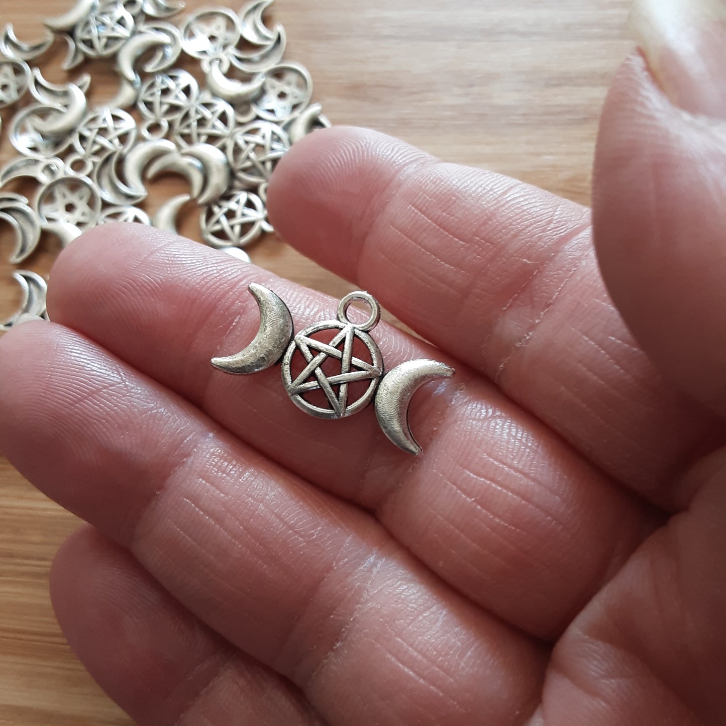 Triple Moon Goddess Charms