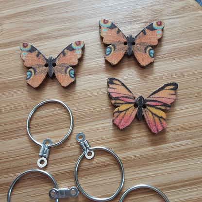 Orange butterfly and bead set