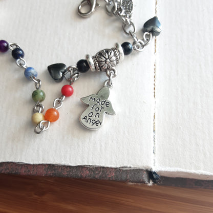 Rainbow bridge bracelet-silver paw