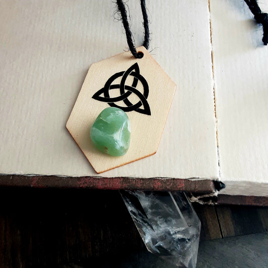 Triquetra and Aventurine hanging ornament