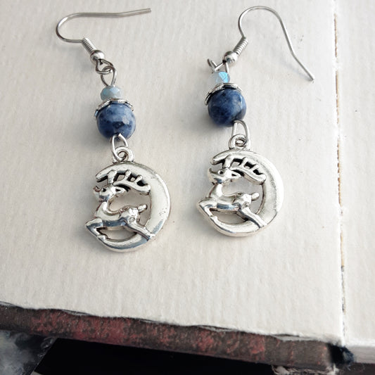 Artemis earrings with Sodalite