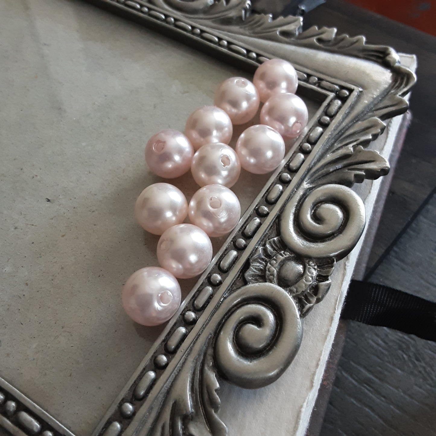 Pink faux pearl lot