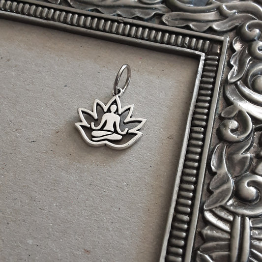 Lotus flower yoga charm