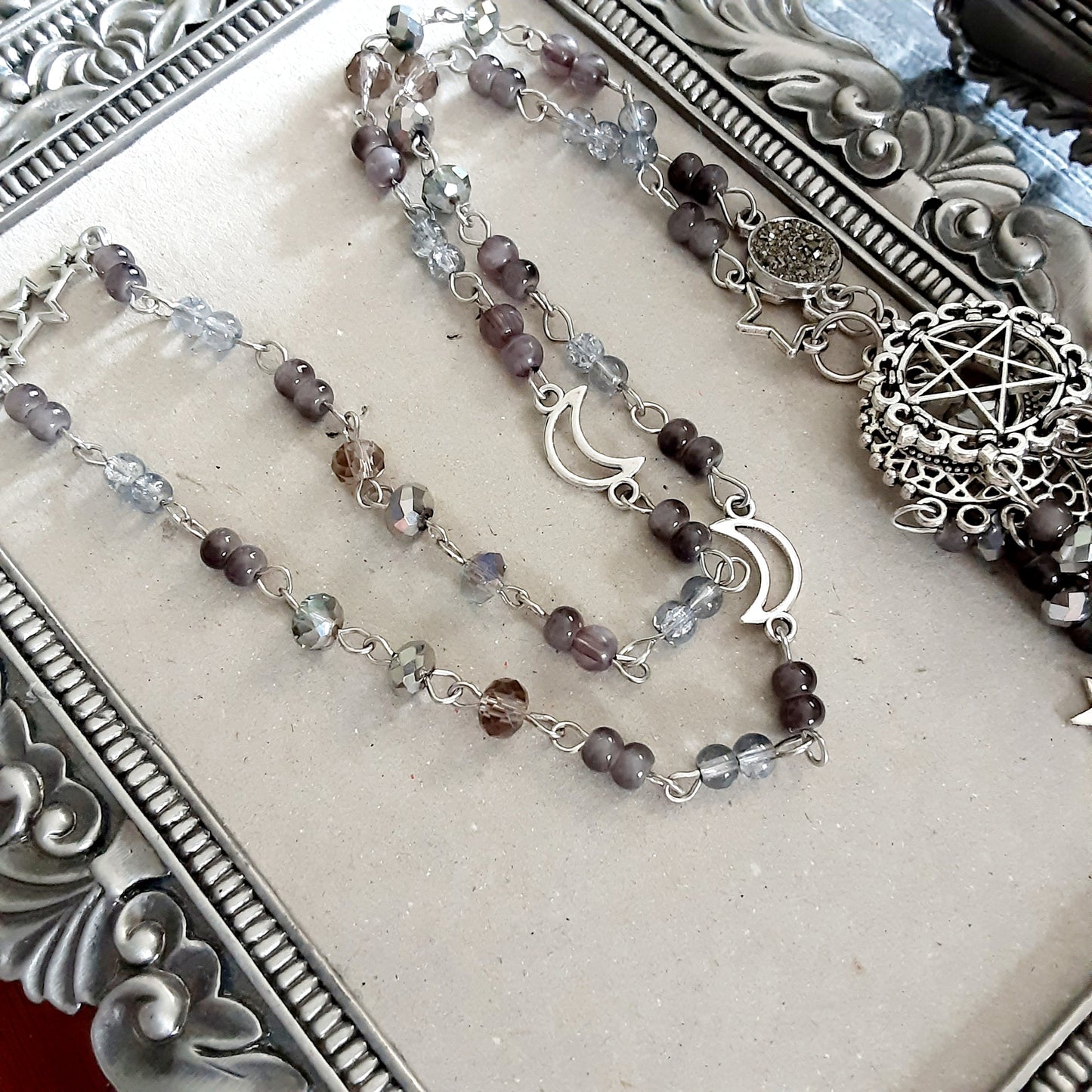 Nyx prayer beads with dark gray