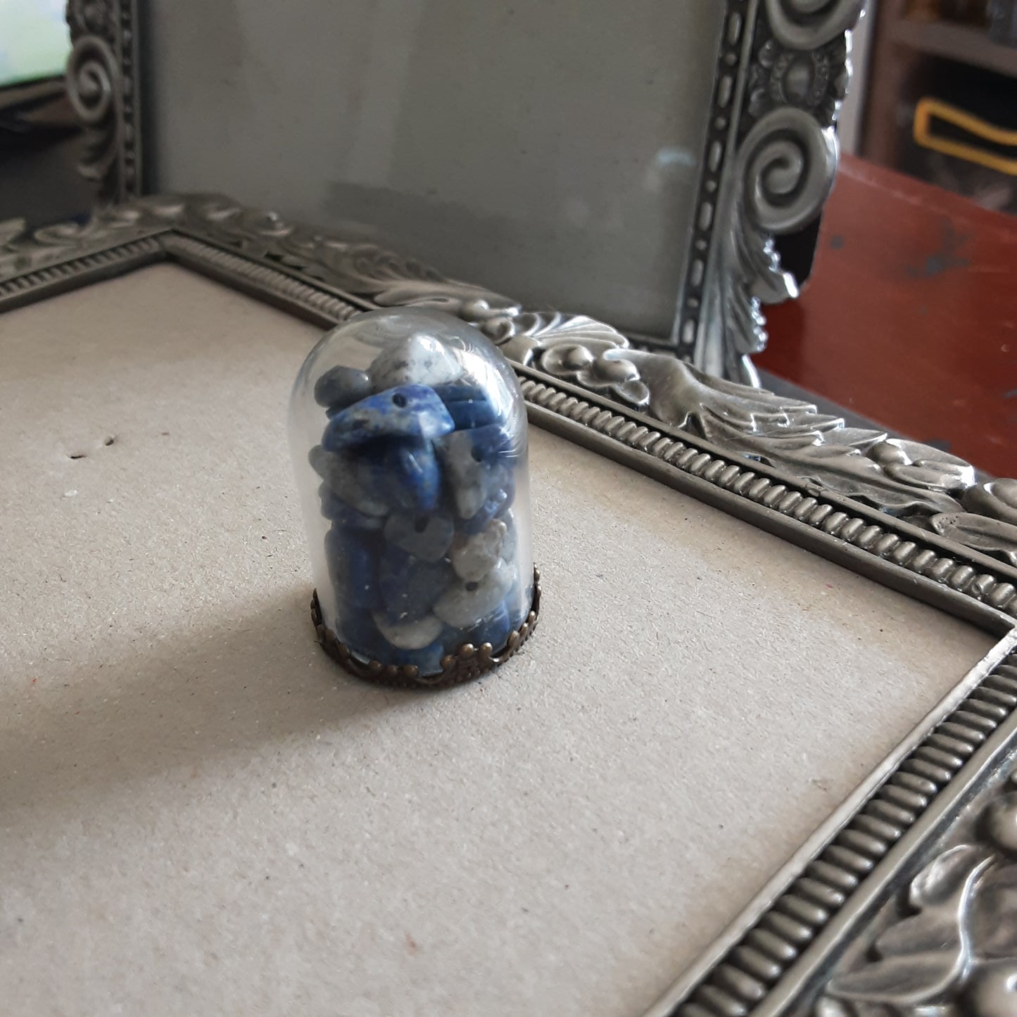 Sodalite in glass, please read