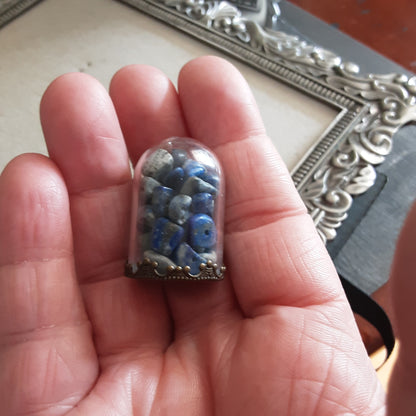 Sodalite in glass, please read