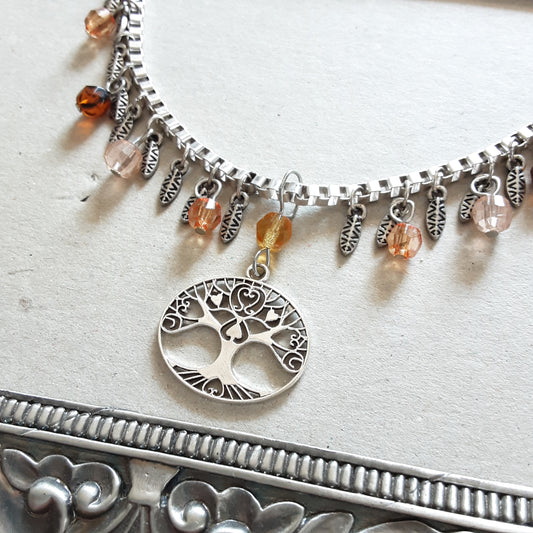 Fall tree necklace