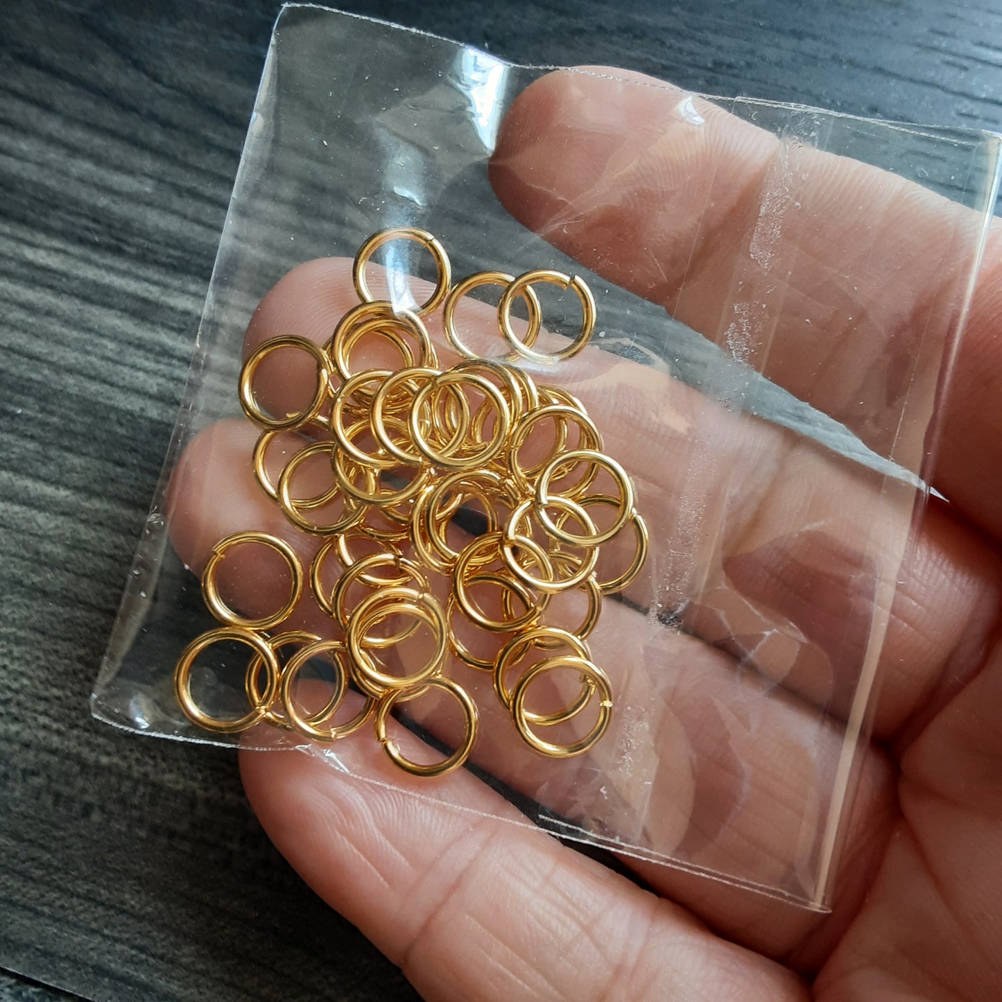 Gold jump rings- 8mm